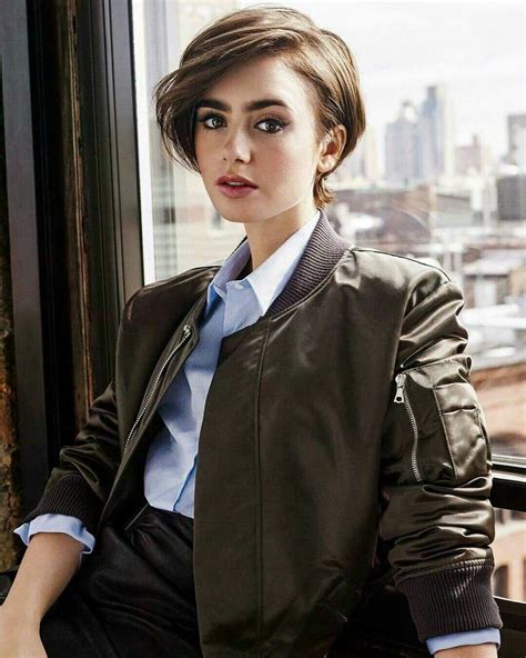 Lilly Collins Short Hair Lily Collins Hair Hot Haircuts Cute