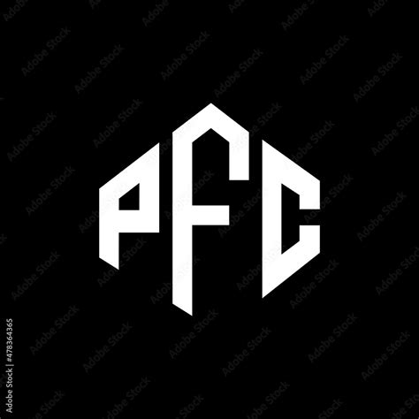 Pfc Letter Logo Design With Polygon Shape Pfc Polygon And Cube Shape