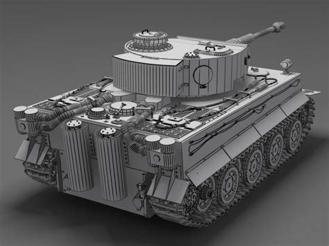 German Tiger Tank Free 3d Model Max 3ds Skp