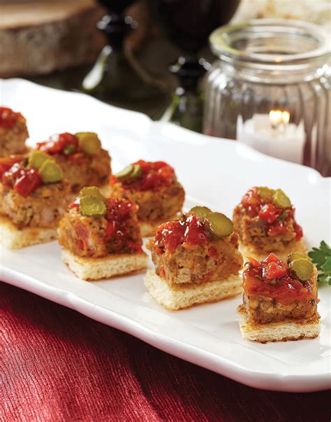 Mini Open Faced Meatloaf Sandwiches Recipe