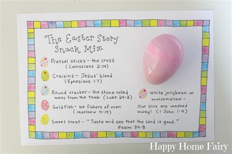Easter Story Snack Mix Free Printable
