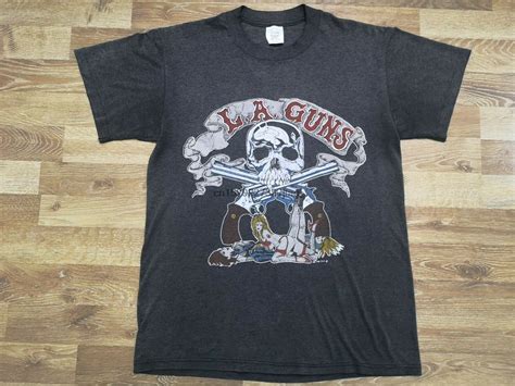 Distressed Vintage La Guns Sex Booze Tattoos Promo T Shirt Mad Marc