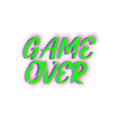 Game Over Clipart Transparent Png Hd Game Over Neon Effect Font Design