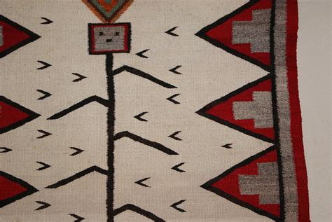 Navajo Single Corn Yei With Birds Weaving