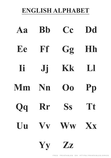 Free Printable Black And White Alphabet Letters Free Printable Templates