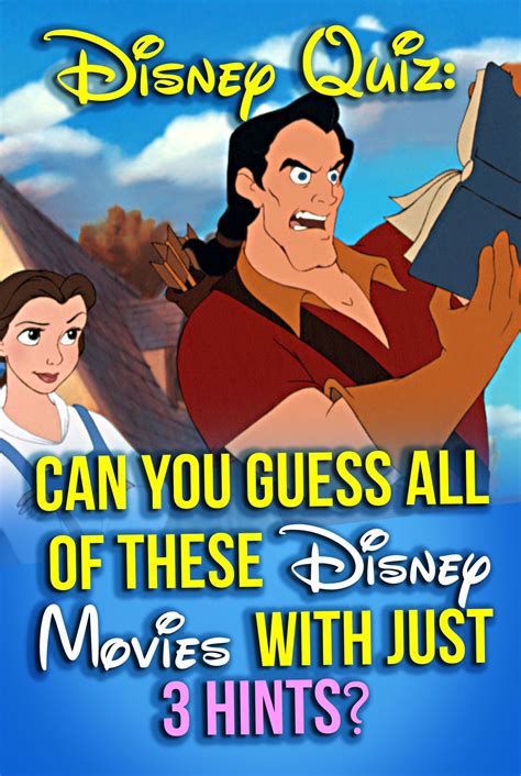 Disney Quiz Can You Guess All Of These Disney Movies With Just 3 Hints