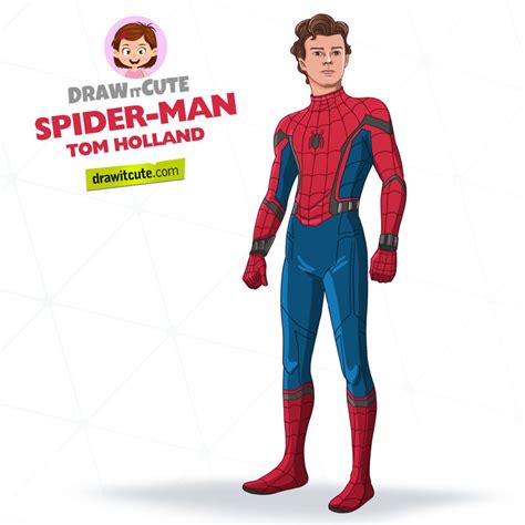 Search through 623,989 free printable colorings at getcolorings. How to draw Spider-Man Tom Holland - Draw it cute
