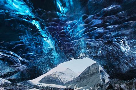 Amazing Ice Cave Blue Crystal Ice Cave And An Underground River