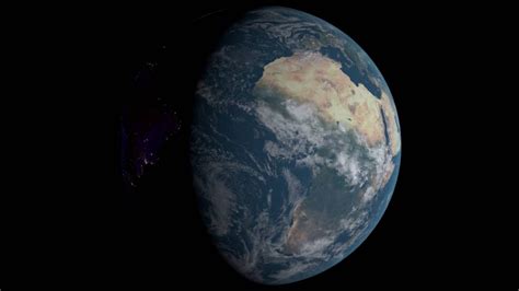 Rotation Of The Earth 3d Model Youtube