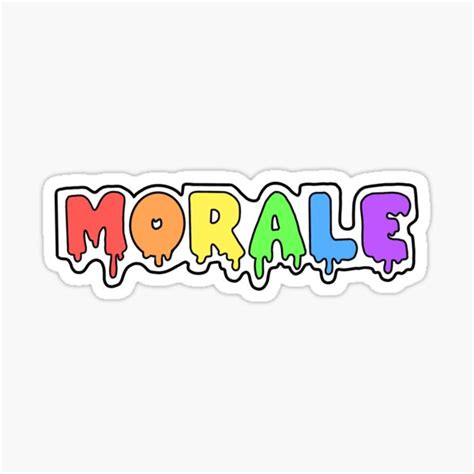 Drippy Morale Sticker By Ashmariebir Redbubble