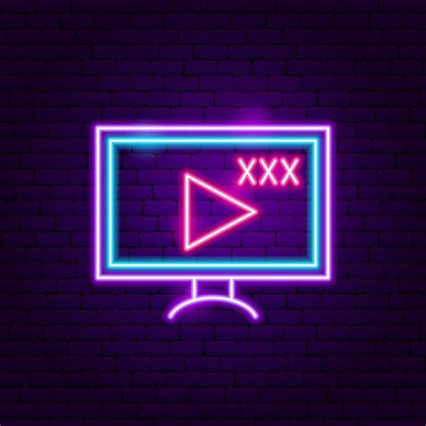 Premium Vector Xxx Video Neon Sign Vector Illustration Of Adult Sex Promotion