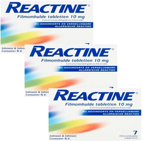 Reactine Allergietabletten Cetirizine 10 Mg 3 X 7 Tabletten