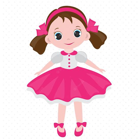Premium Vector Vector Illustration Of Cute Doll Isolated On White