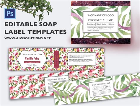 Explore professionally designed templates to get your wheels spinning, or design your own label from scratch. Soap Label Template ID48 | aiwsolutions
