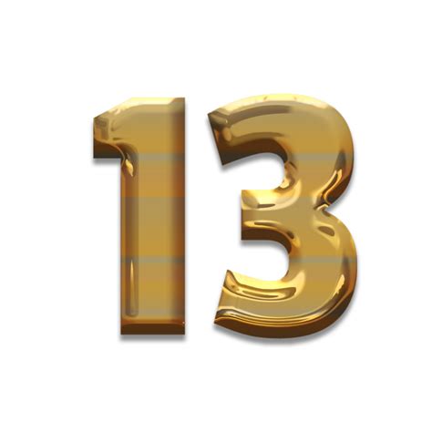 Gold Number 13 Luxury 23250556 Png