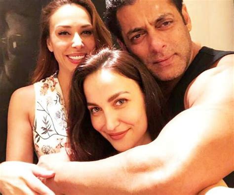 Awesome Threesome Salman Khan Elli Avram Share A Warm Hug Iulia