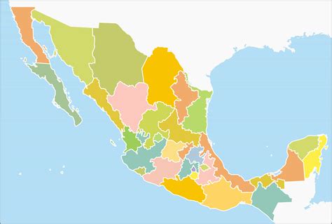 Mapa De Mexico Division Politica