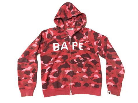 The latest fashion bape shark hoodie camo. W2C bape og red camo : FashionReps