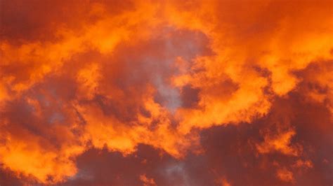 Clouds Fiery Orange Porous Picture Photo Desktop Wallpaper