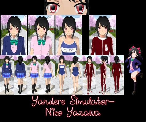 Yandere Simulator Nico Yazawa Skin By Imaginaryalchemist On Deviantart