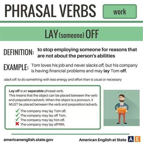Phrasal Verbs Related To Work Materials For Learning English