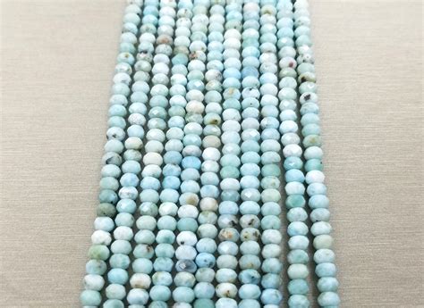 6mm Larimar Beads Grade Aaa Genuine Natural Gemstone Faceted Round