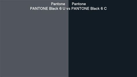Pantone Black 6 U Vs Pantone Black 6 C Side By Side Comparison