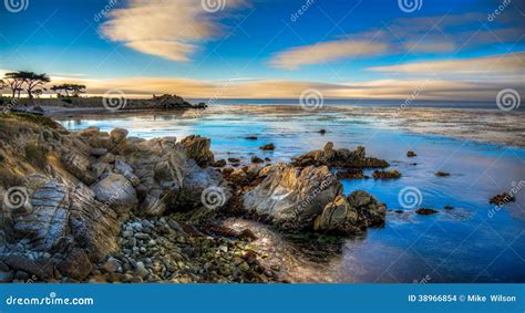 Sunset Over Monterey Bay Stock Photo Image Of Coast 38966854