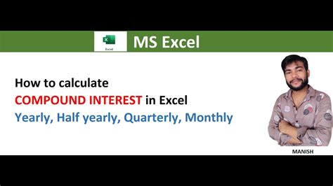 How To Calculate Compound Interest In Excel Calculation Of Compound