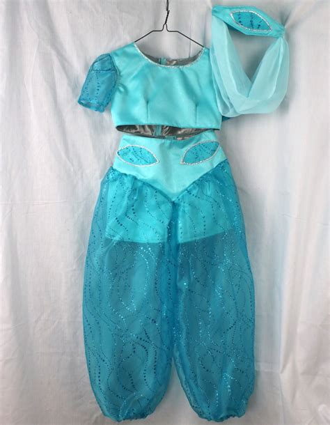 Size 7 8 3 Piece Blue Genie Costume