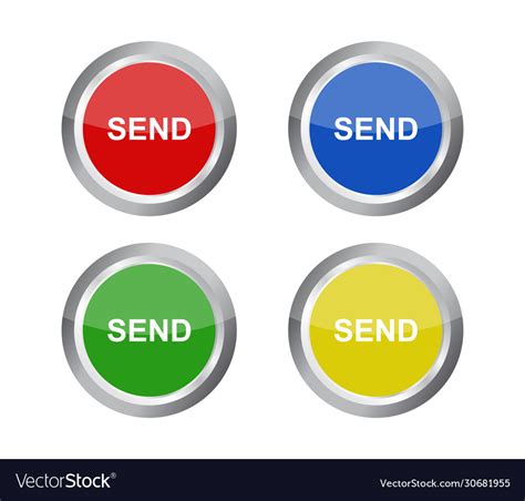 Send Button Icon In On White Background Royalty Free Vector