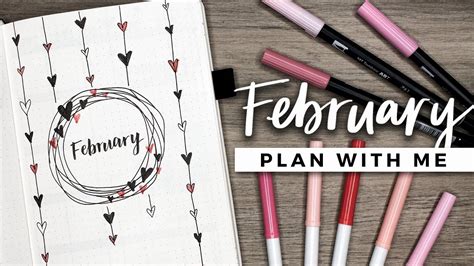 Plan With Me February 2018 Bullet Journal Setup Youtube