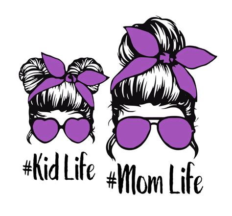 Mom Life Kid Life Svg Momlife Svg Mom Life Kid Life Png Momdaughter Svg Mom Life Svg Messy Bun