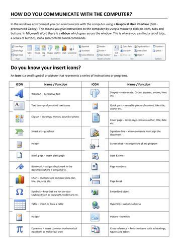Microsoft Word Icon Worksheet Teaching Resources Microsoft Word