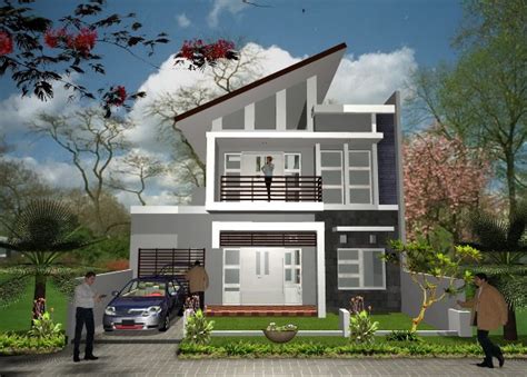 contoh desain tampak depan rumah minimalis modern 2 lantai type 36 fitrah cemerlang™