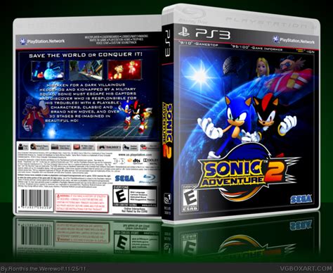 Sonic Adventure 2 Playstation 3 Box Art Cover By Ronthis The Werewolf