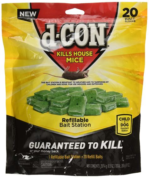 Buy D Con Refillable Corner Fit Mouse Poison Bait Station 1 Trap 20 Bait Refills Online At