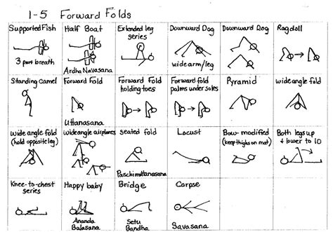 Forward Fold Sequence | Forward fold, Yoga chart, Yoga forward fold