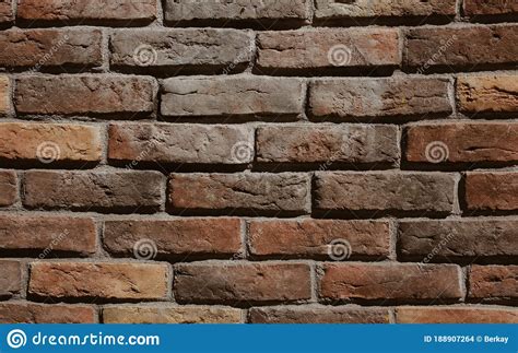 Weathered Old Grunge Brick Wall As Background Texture Stock Photo