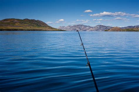 Fishing On Lake Laberge Yukon Territory Canada Stock Photo Image Of