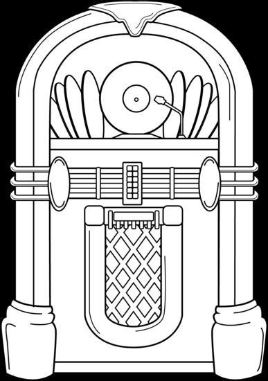 Check spelling or type a new query. Jukebox Coloring Page | Sock hop party, Sock hop ...