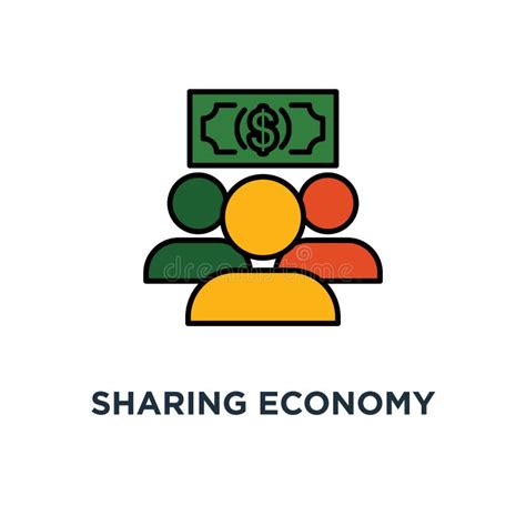 Sharing Economy Icon Financial Management Market Research Concept