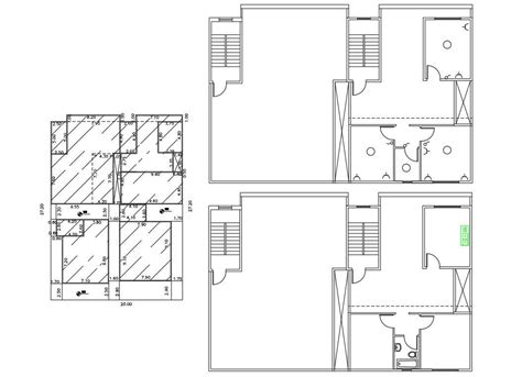 Free 2 Bhk Apartment House Floor Plan Design Dwg File Cadbull