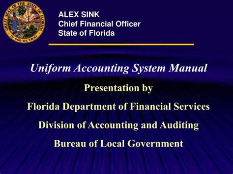 Ppt Uniform Accounting System Manual Presentation By Florida
