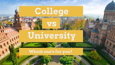 What Is The Difference Between College And University Youtube