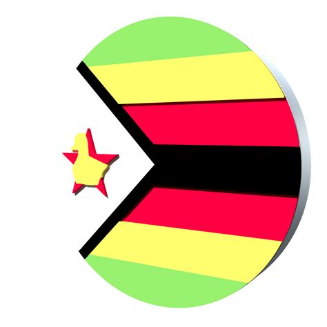 Zimbabwe Flag 3d Icon Png Transparent 8496918 Png