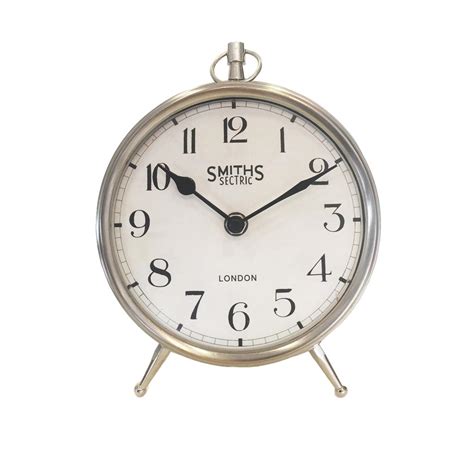 Smiths Mantel Chrome Clock Large 25cm Smiths Clocks