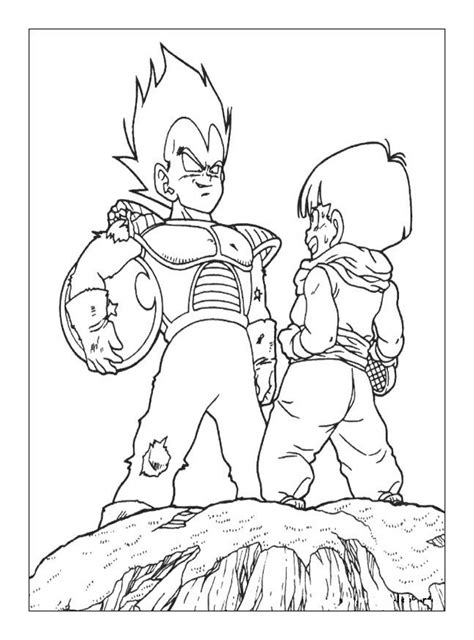 In case you don\'t find what you are looking for, use the top search bar to search again! Vegeta and Son gohan - Dragon Ball Z Kids Coloring Pages