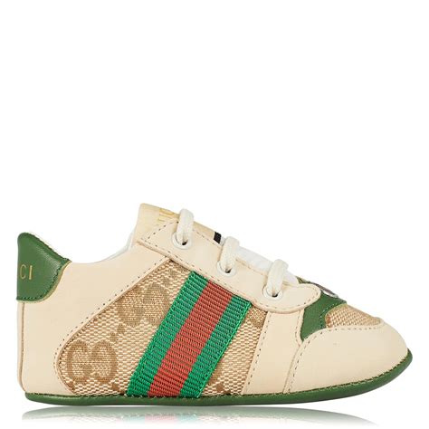 Gucci Screener Low Top Trainers Kids Crib Trainers Flannels