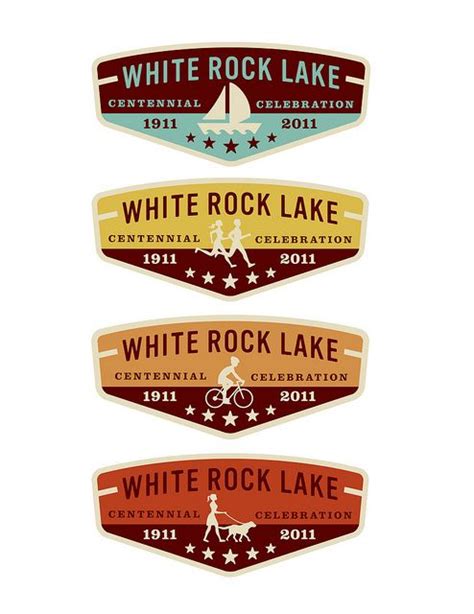 White Rock Lake Celebrates 100 Years Graphic Design Logo Graphic
